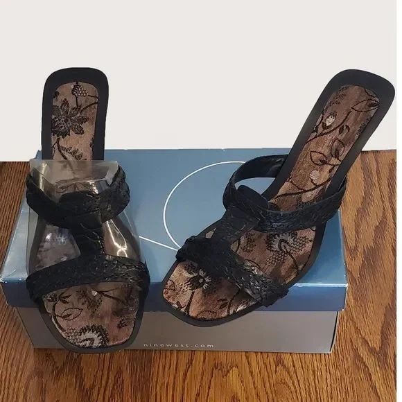 ** Nine West Bahenr Leather Stitched Sandals - Picture 2 of 10